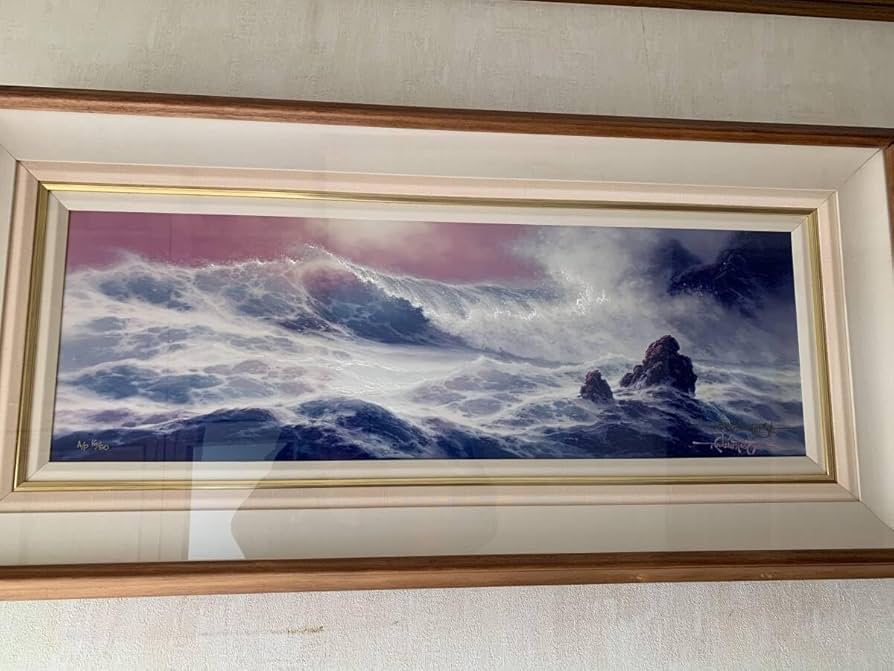 ロイ.ゴンザレス.タボラ　ハワイ ロイ.ゴンザレス.タボラ ハワイ 絵画 真作 風景画 額装 アート