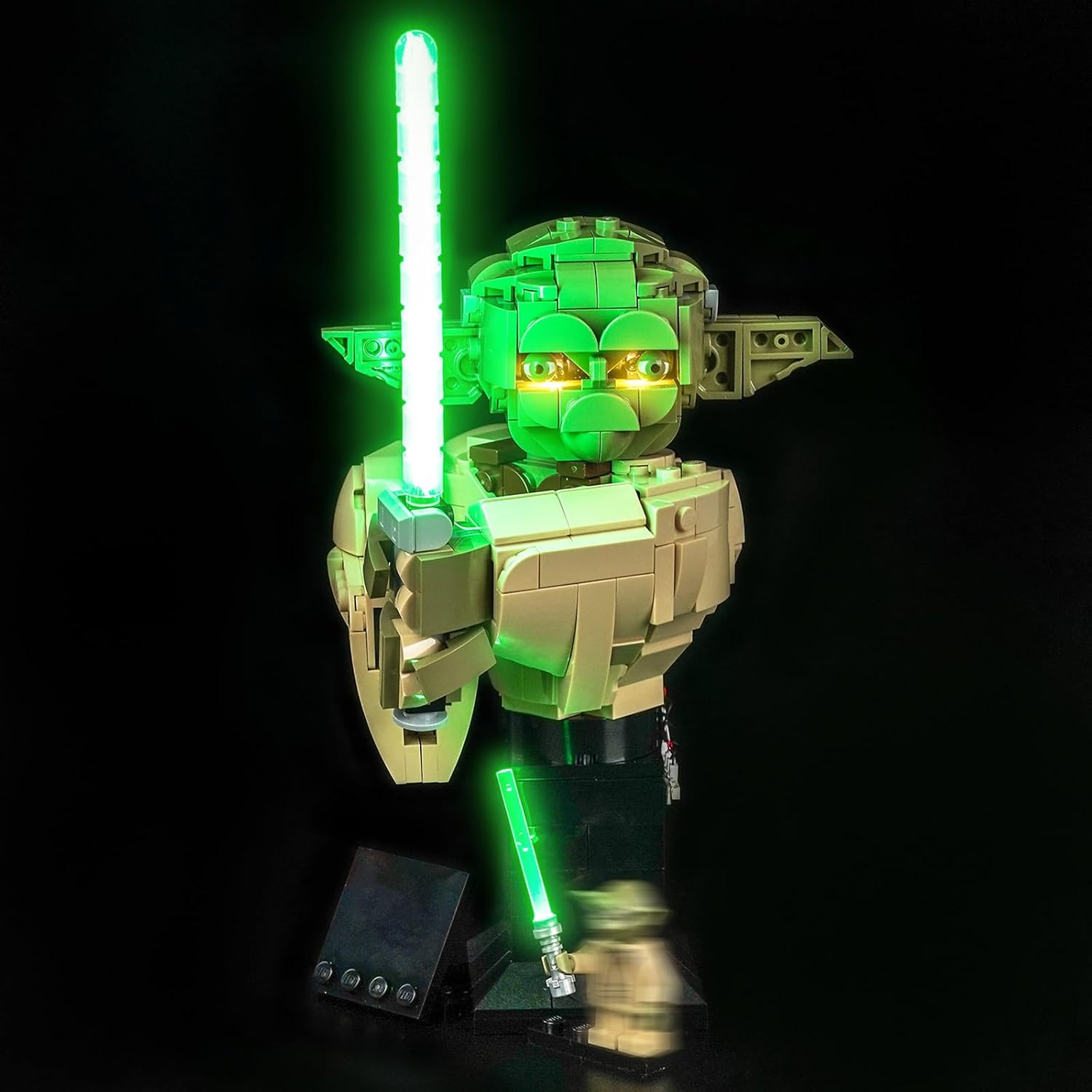 BrickBling LED Light Compatible with Lego Yoda Bust, Creative Lighting Kit Compatible with Lego 75438- Excluding Model