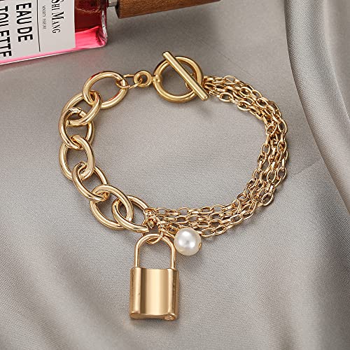 Image of Shining Diva Fashion Stylish Multilayer Gold Plated Bangle Bracelet for Women and Girls