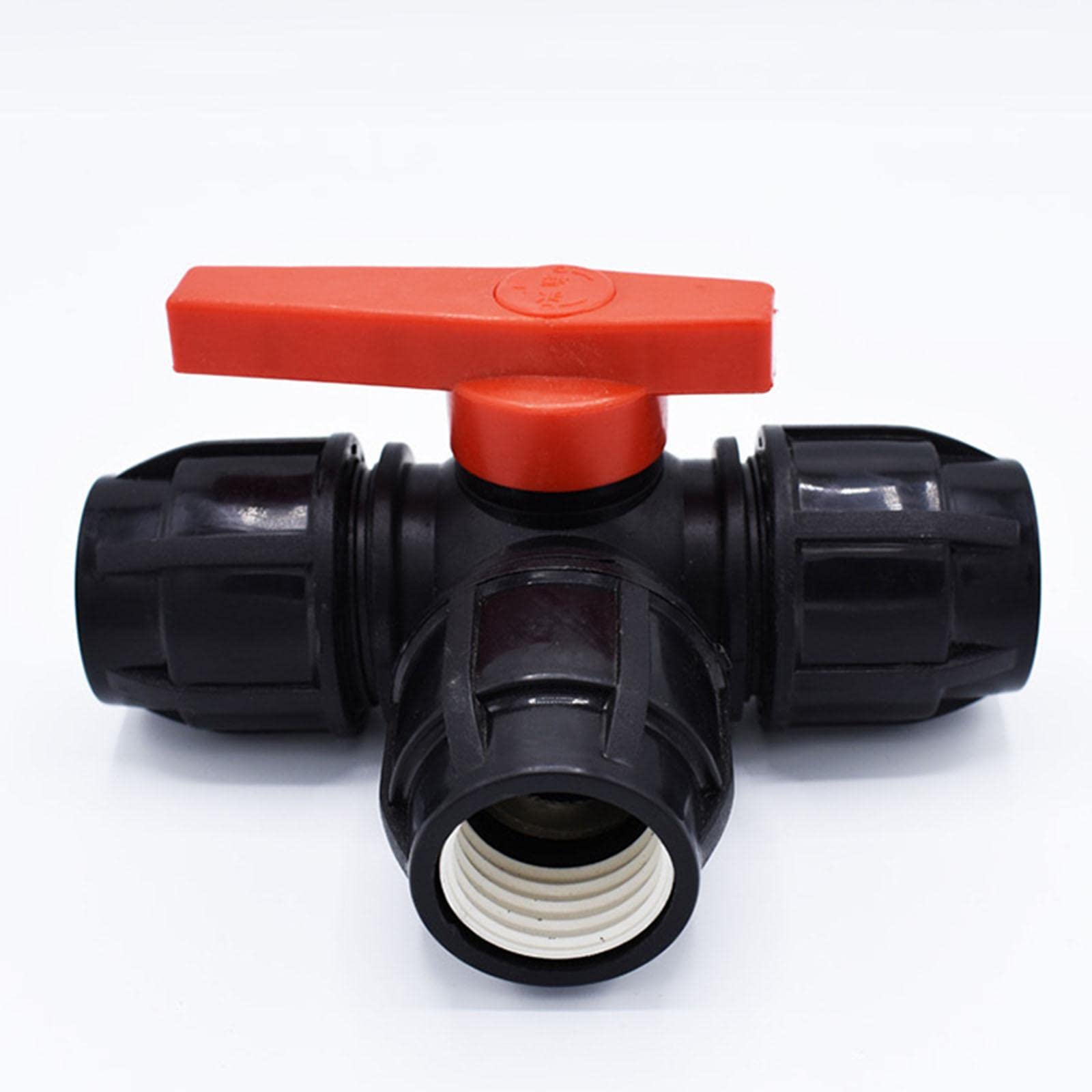 perfk Válvula de rápida de Tres vías PE Válvula de, Accesorios Acoplador de tubería de Agua Accesorios de tubería Rendimiento, diámetro Interior 32 mm