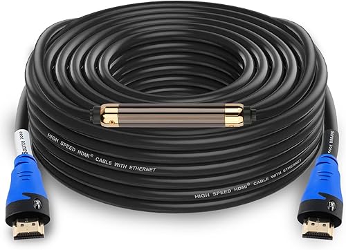 SHD Cable HDMI de 75 pies con amplificador 1080P, cable HDMI de 2.0 V con amplificador de señal incorporado CL3 clasificado para instalación en