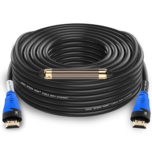 SHD Cable HDMI de 75 pies con Booster 1080P Ultra HDMI Cable 2.0V con amplificador de señal incorporado CL3 Clasificado para instalación en pared