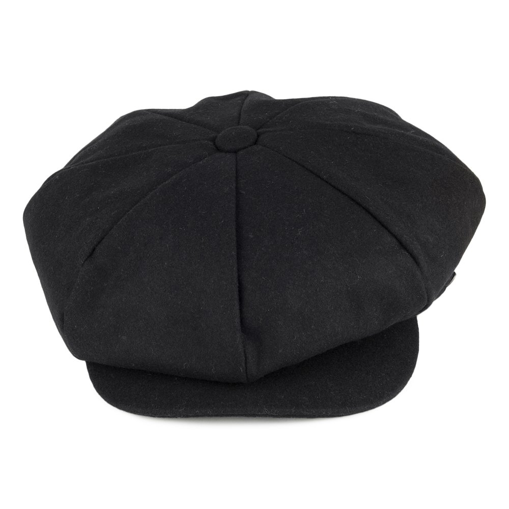 Jaxon Hats Solid Big Apple Cap (Small/Medium, Black)