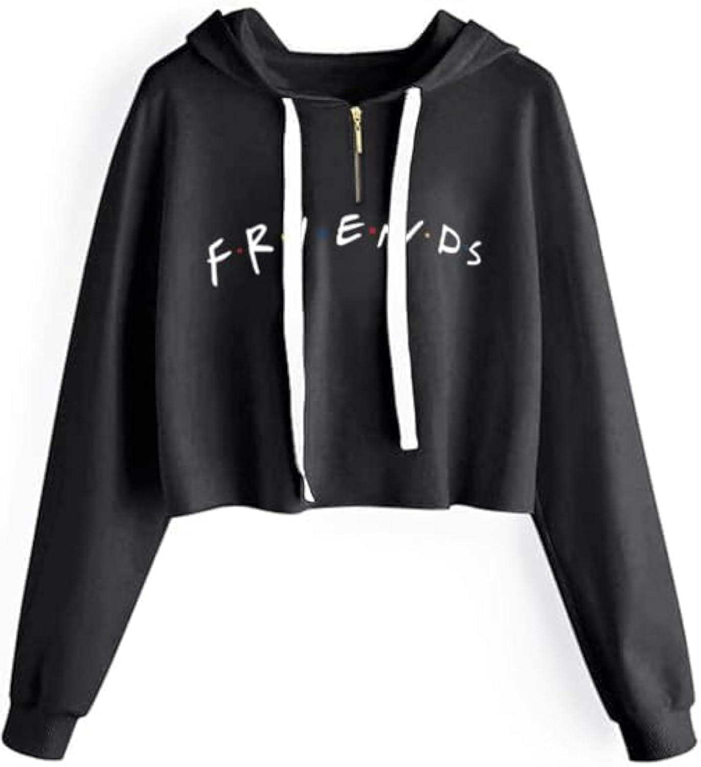 Idepet Sudadera con capucha para mujer, informal, con estampado de letras, holgada, para amigas, adolescentes, programas de televisión