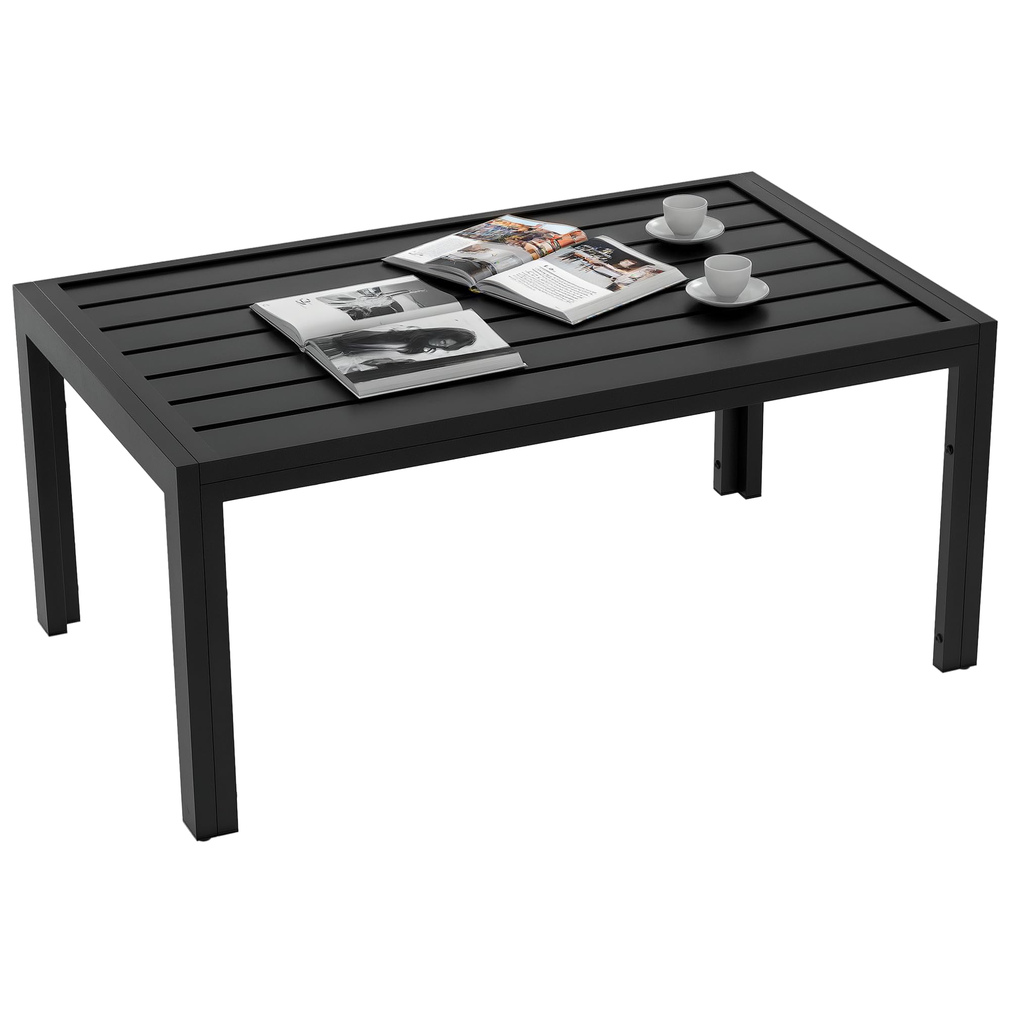 Amazon.com: Outsunny Patio Coffee Table, Rectangle Outdoor Side