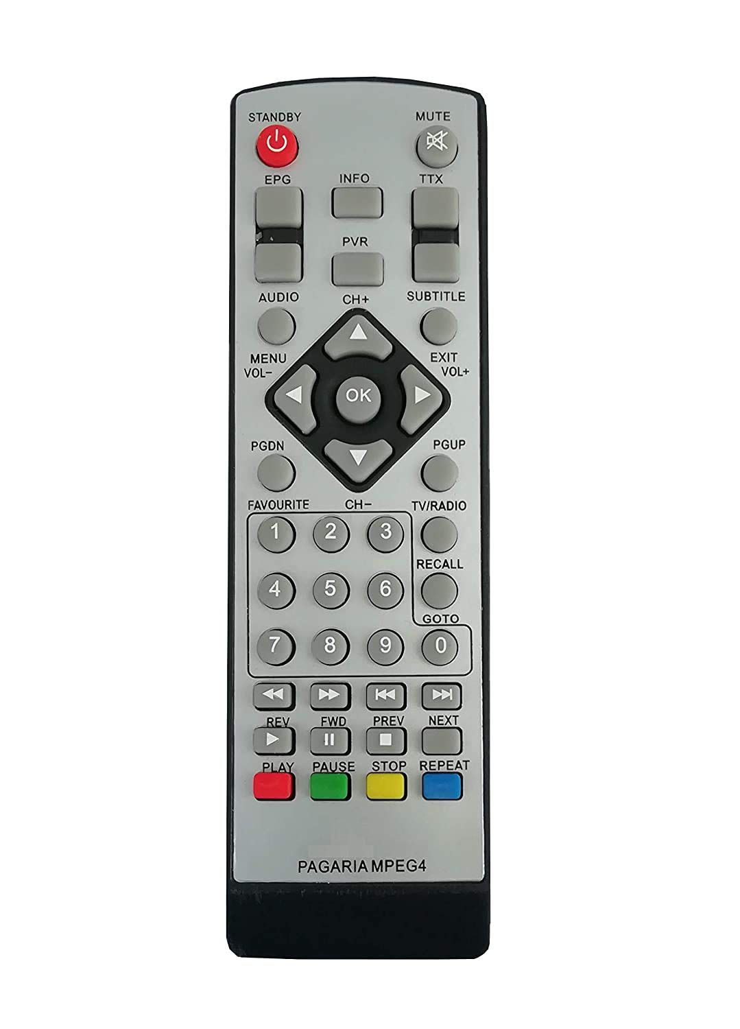 BhalTech DVB MPEG4 Set Top Box Remote Control Compatible for PAGARIA