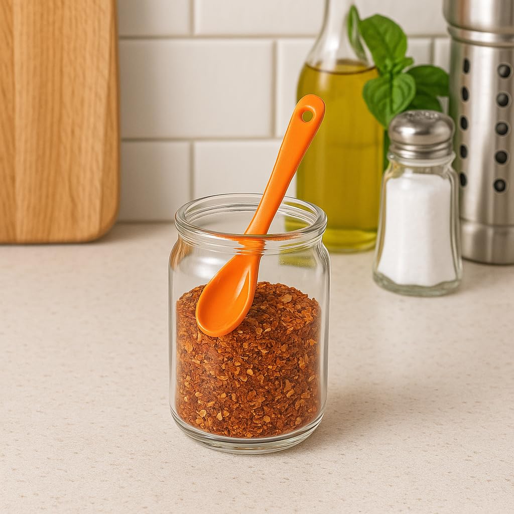 8 cucchiaini piccoli per spezie, cucchiaini in ceramica da 8,9 cm, per barattoli di spezie, cucchiaini da espresso, mini cucchiai per condimento per caffè, zucchero, polvere e pepe (colorati)
