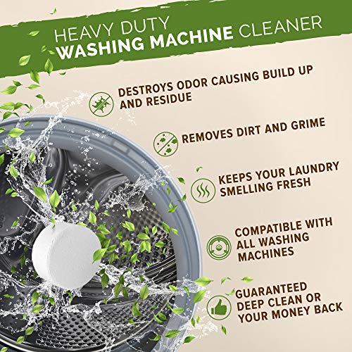 Renuv Washing Machine Cleaner Descaler For Front Load, Top Load or HE, Slow Dissolving Huge 40g