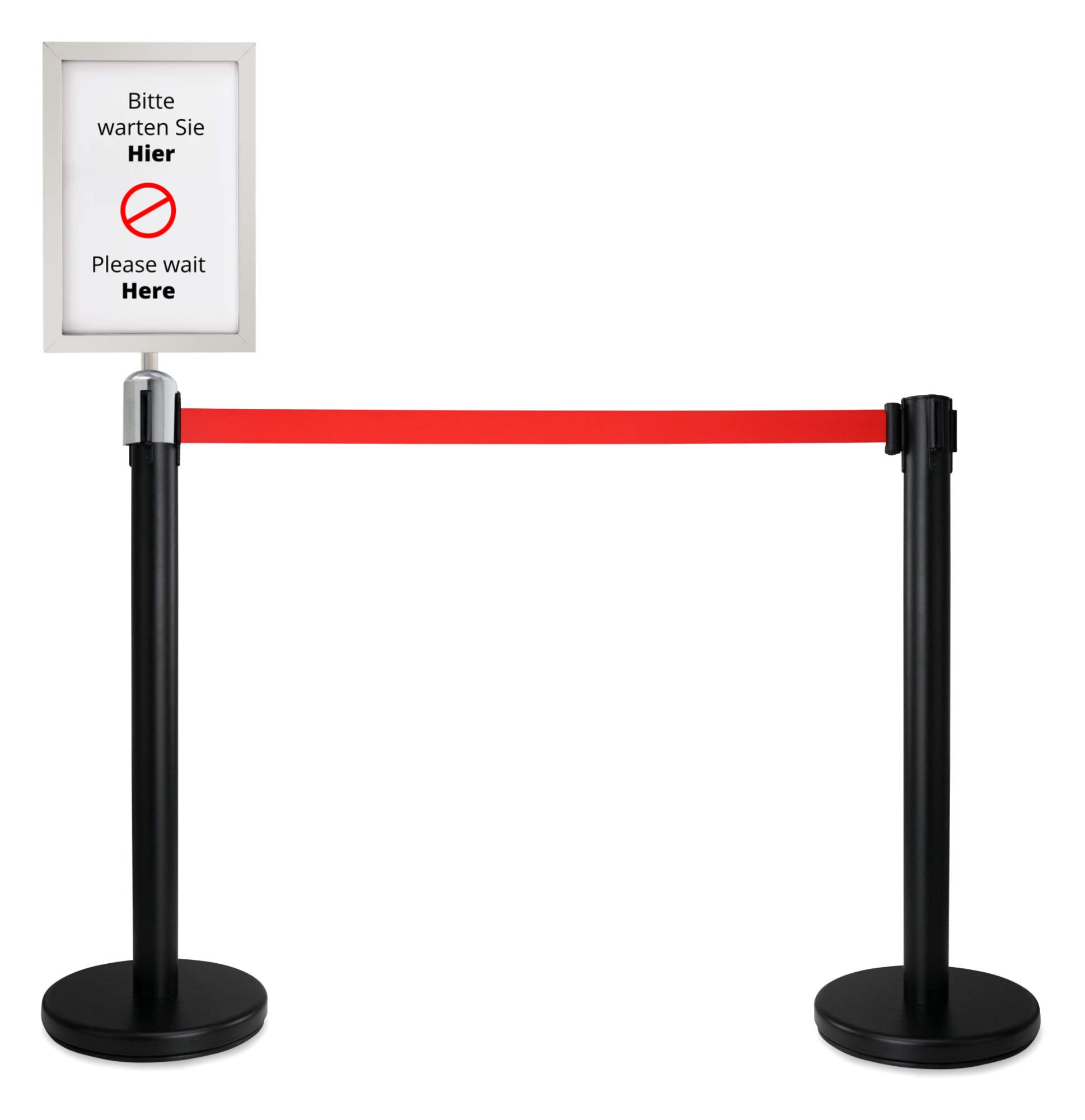 Stagecaptain PLS-200B coppia aste delimita corsie nero Set con insegna