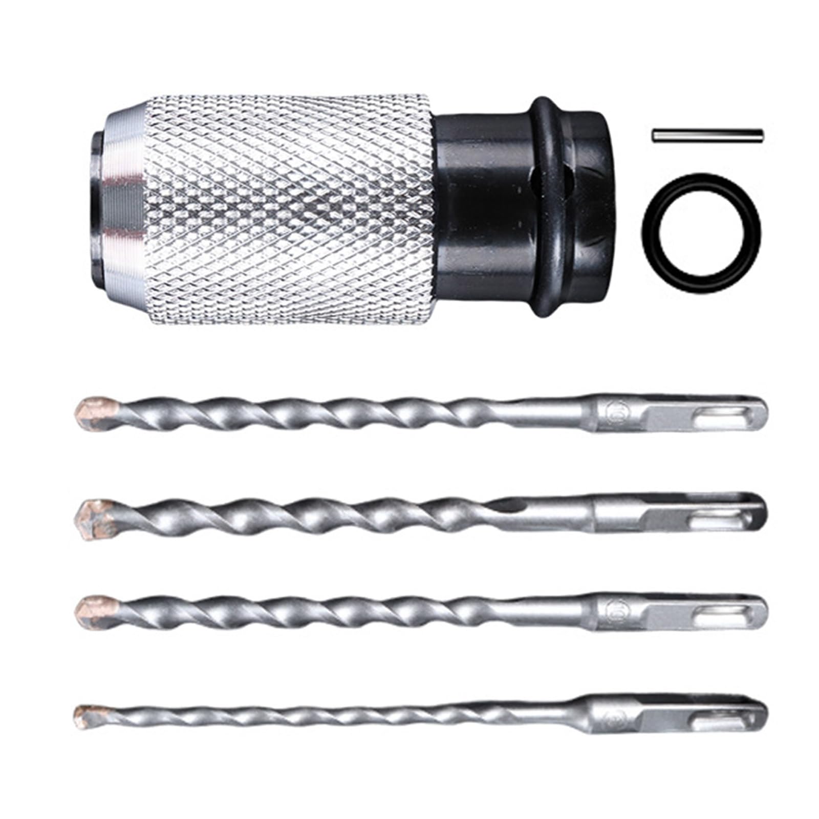 Msioytog Electric Wrench To Electric Hammer Adapter Featuring Shock Absorption And Four Drill Bit For Various Applications Adapter For Converting Impacts Wrench To Hammer