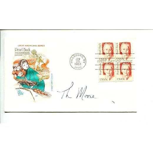 Thomas Moore Psychotherapist Author Signed Autograph FDC - College Cut Signatures