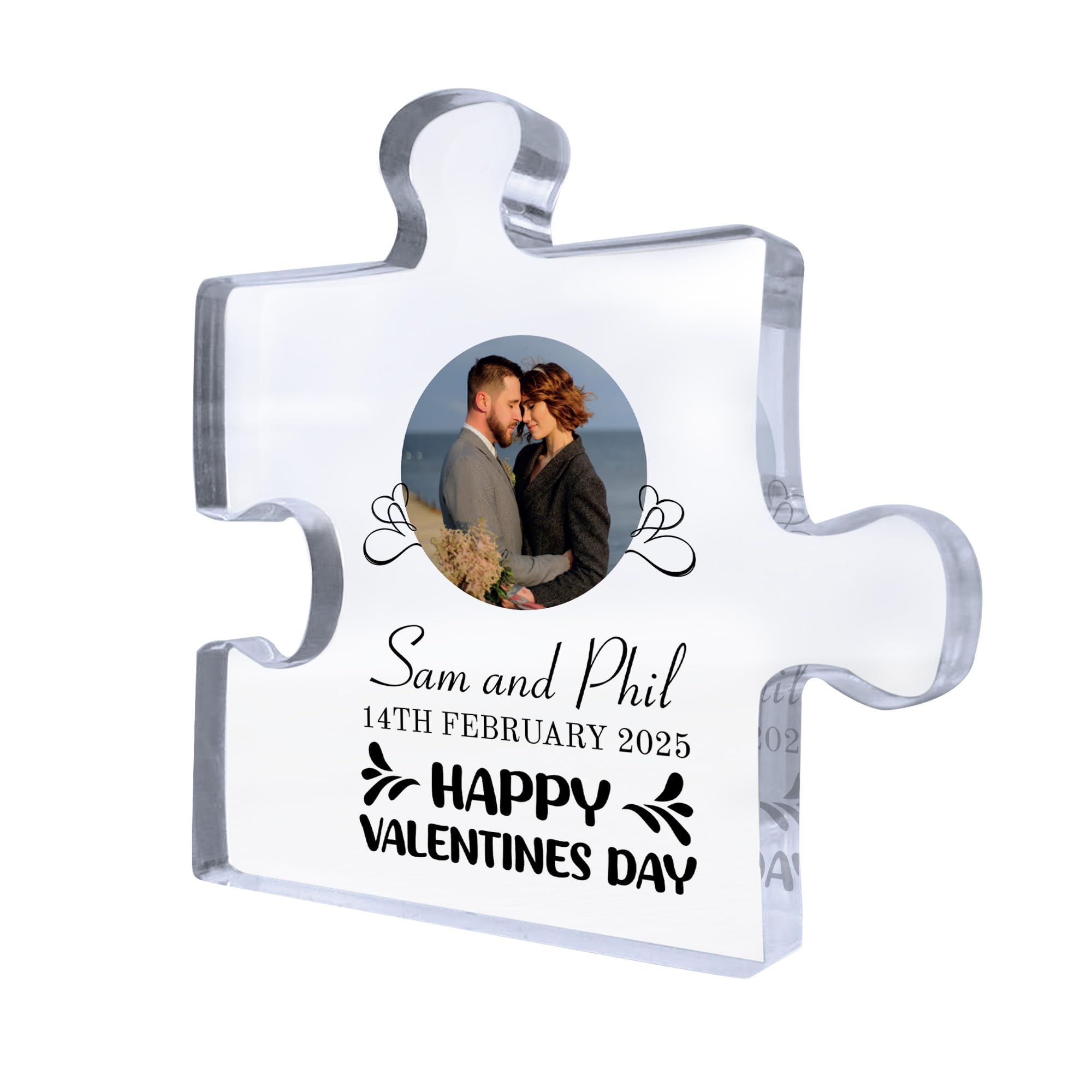 Red Ocean Personalised Happy Valentines Day Gift For Boyfriend Girlfriend Photo Plaque Novelty Gift For Couple Husband Wife Gift For Valentines Day Keepsake Gift For Him Her