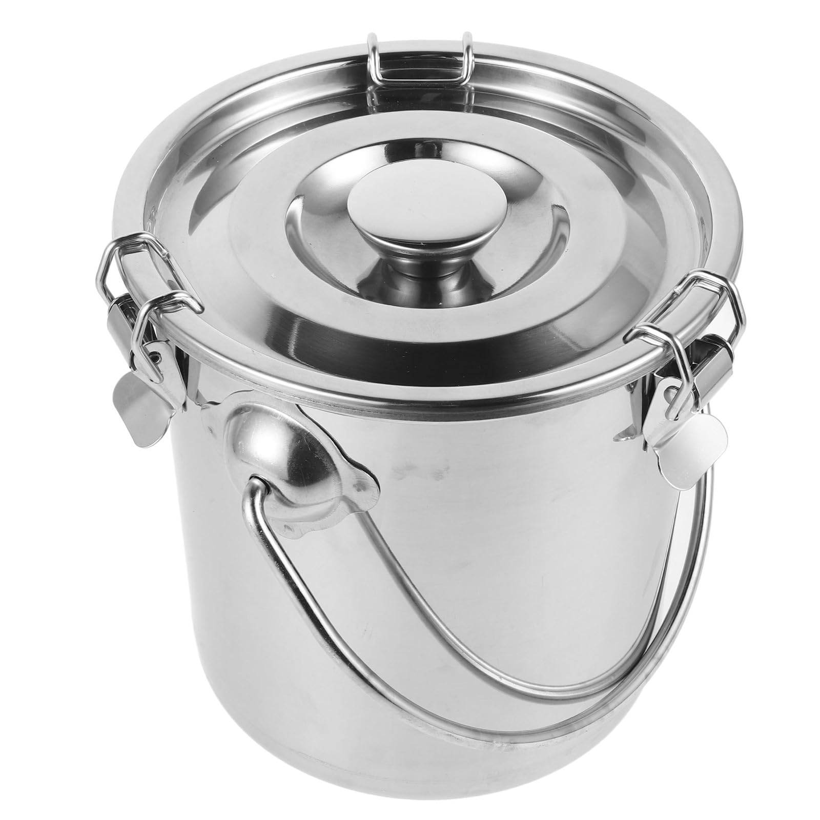 BETOOKY Edelstahl Behälter mit Deckel Luftdicht Verschließbar Kompakter Feuerlöscheimer und Kaffeebohnen Aufbewahrung für Outdoor und Küche