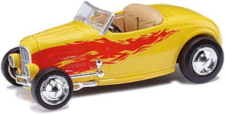 Ricko 38497 HO RTR 1932 Ford Hot Rod Model Car 1:87 Hobby Train Vehicles, Yellow/Red