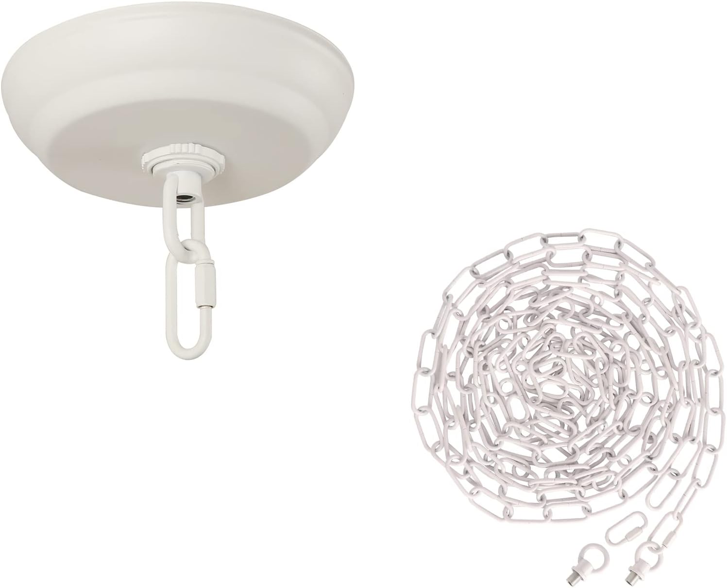 Giluta 5" Standard Light Canopy Kit H0005 and 19 Feet Metal White Pendant Light Fixture Chain L0013