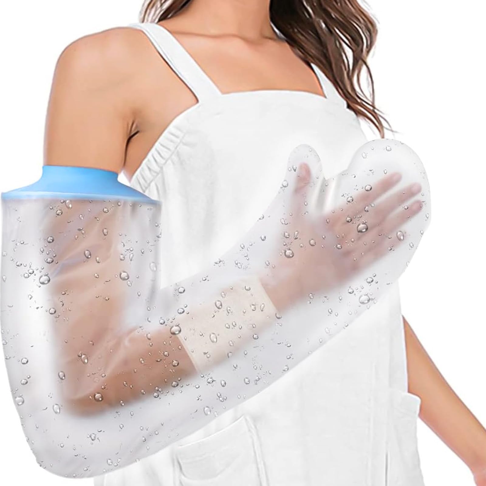 WANDGU Protezione Impermeabile Per Gesso Braccio 63 Cm Extra Large - Copertura Riutilizzabile In PVC Per Doccia, Adatta Ad Adulti