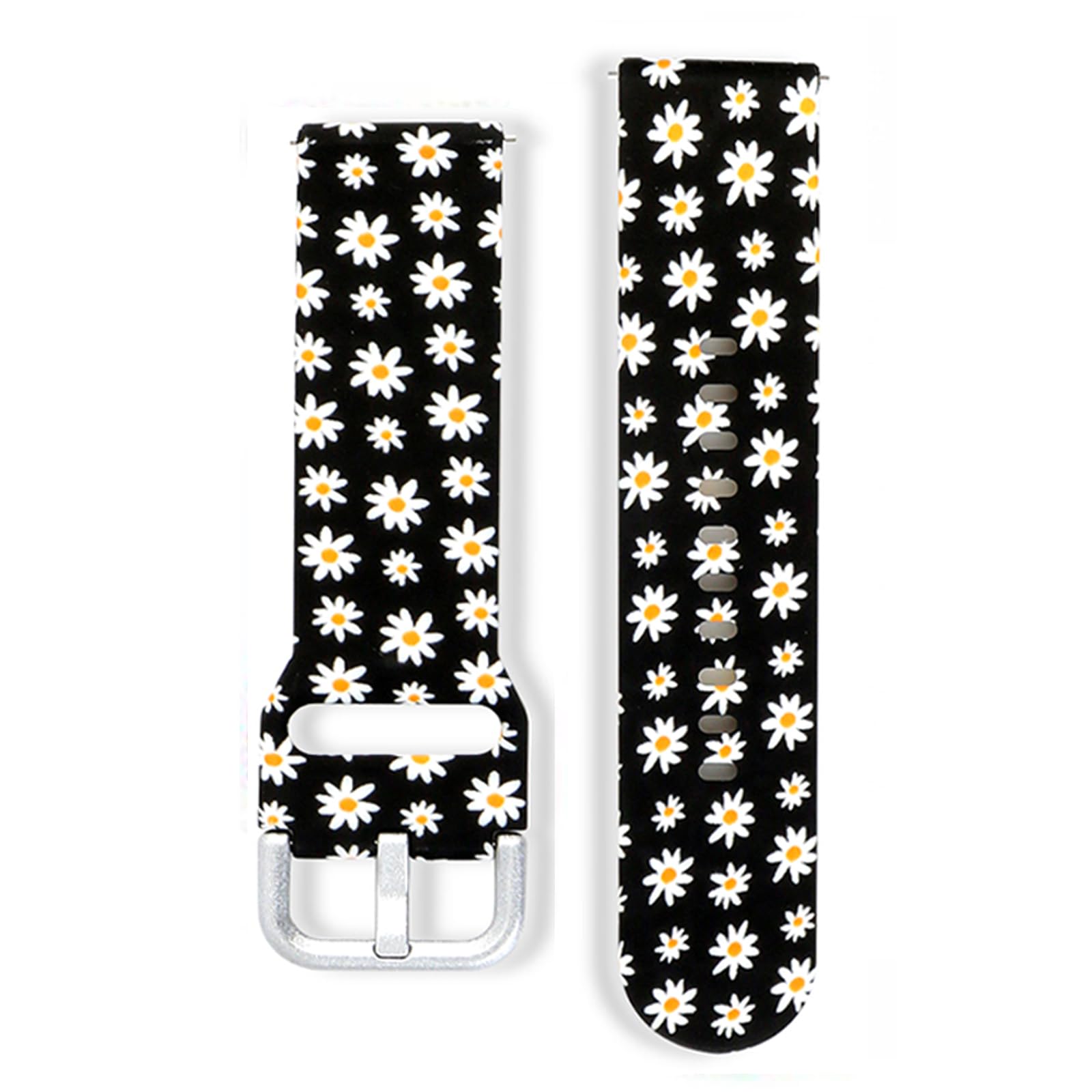 XINGMALY Replacement Compatible with IDW13 IDW16 IDW19 IDW17 Smartwatch Bands, 22mm Soft Silicone Pattern Floral Strap Bands for Faweio IDW13 Watch (Styles C)