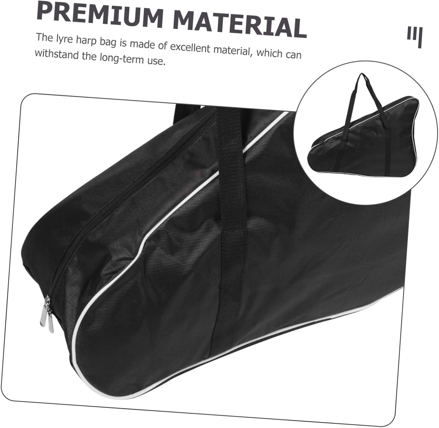 Sosoport Oxford Cloth Harp Storage Bag Gig Bag for Harp Case Padded Shoulder Straps