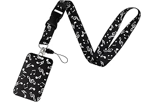Music Notes Design Lanyard for Work and School