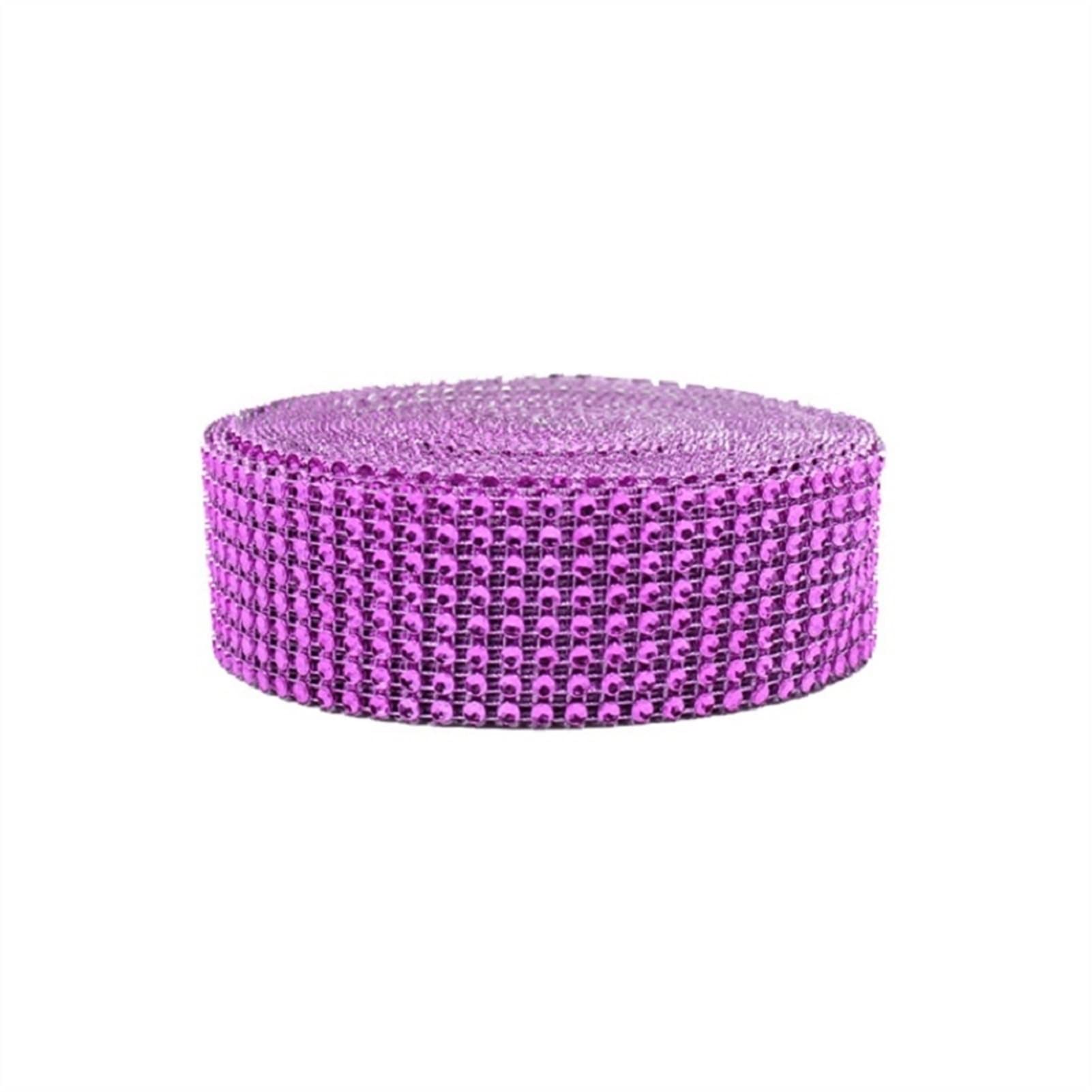 ACiyD Mehrzweck 4Yard 4CM Gold Silber DIY Diamond Mesh Strass Wraps Ribbon Crystal Roll Trim Sparkle Mesh Wrap for Hochzeit Blumendekoration für Geschenkverpackung Craft (Color : Blue) (Rose Red)