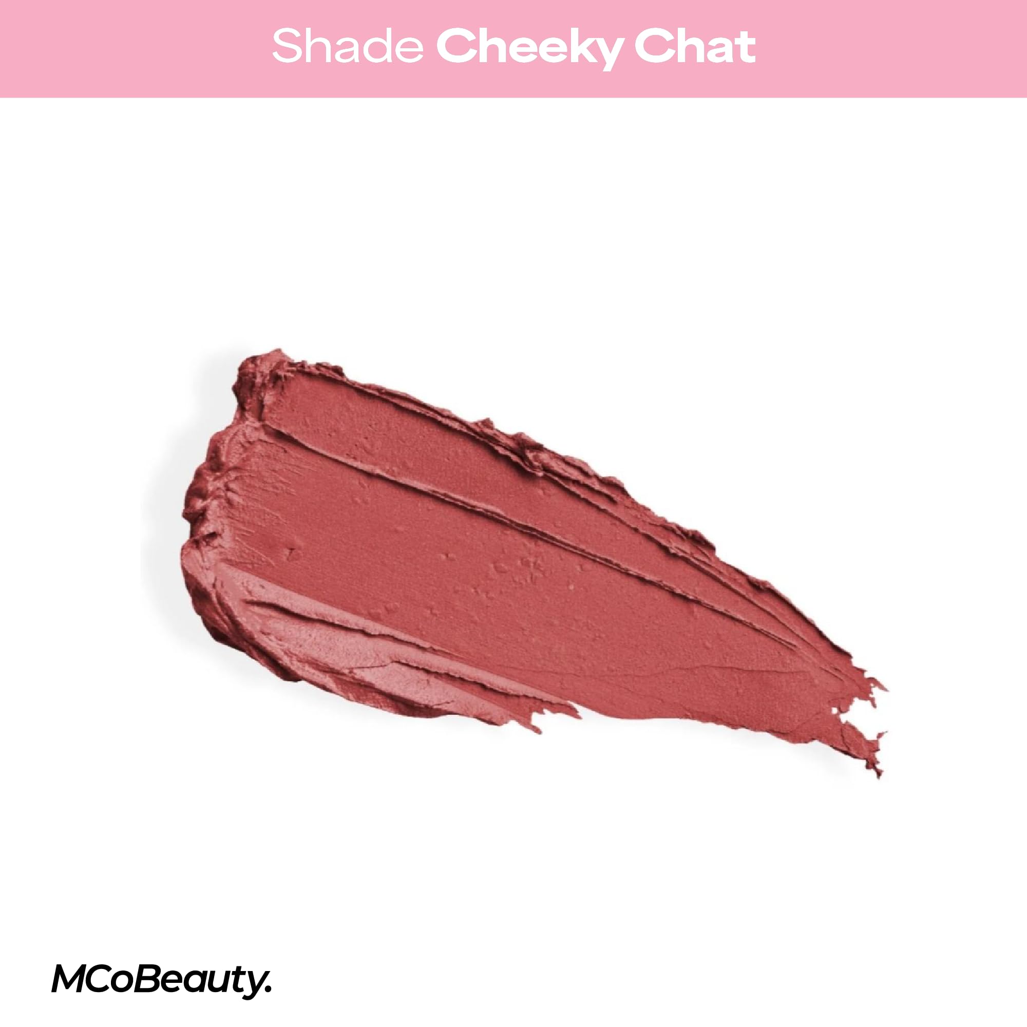 MCoBeauty Matte Luxe Lipstick, Cheeky Chat, Velvety Matte Finish for Bold Lips, Vegan, Cruelty Free Cosmetics