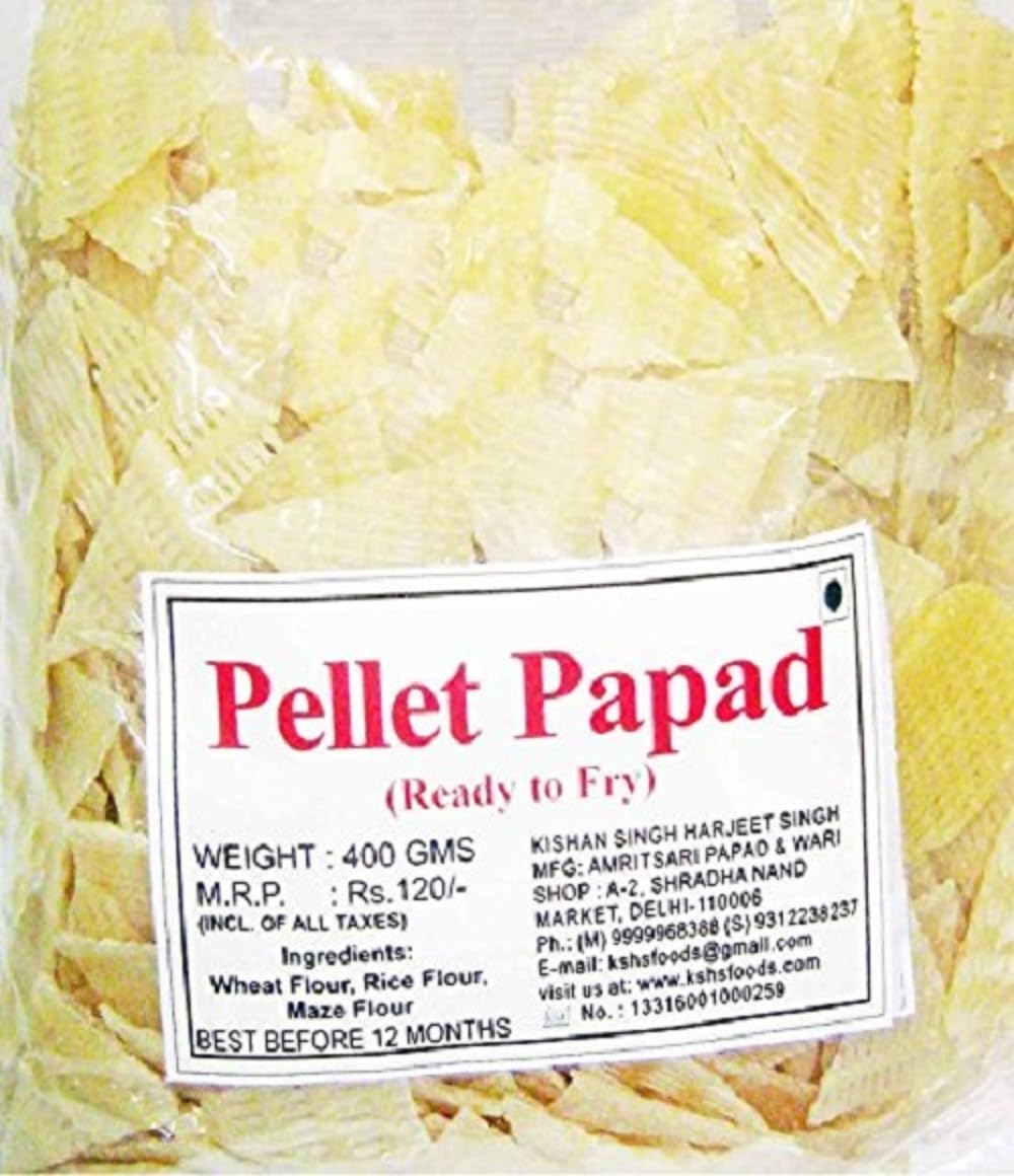 JEET BY KSHS3D Triangle Fryums Ready to Fry Papad (1600 Grams)
