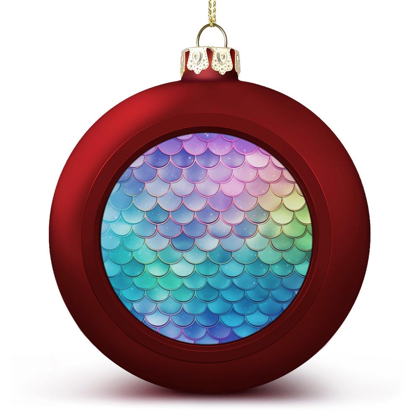 Suspension sapin de Noël écaille dégradé incassable pour vacances