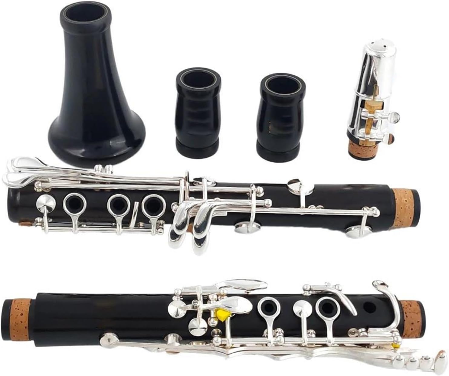 Professional Ebony Clarinet A 17 Key Silver Copper Plated