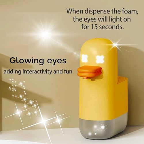 Miniatura 3 de Dispensador automático de jabón, dispensador de jabón espumoso recargable, IPX4 impermeable, dispensador de jabón de pato burbuja para niños,