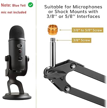 Blue YETI ブラック ブーム付き Amazon.com: Blue Yeti Microphone (Blackout) Bundle with Boom