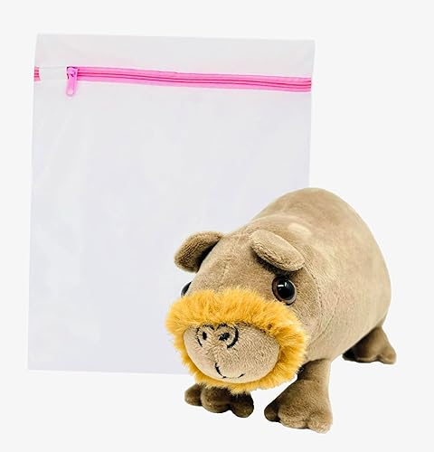Miniatura 1 de Sunny Sapling Peluche de conejillo de indias sin pelo de 8 pulgadas con bolsa de lavandería de malla pequeña (Nutmeg The Skinny Pig)