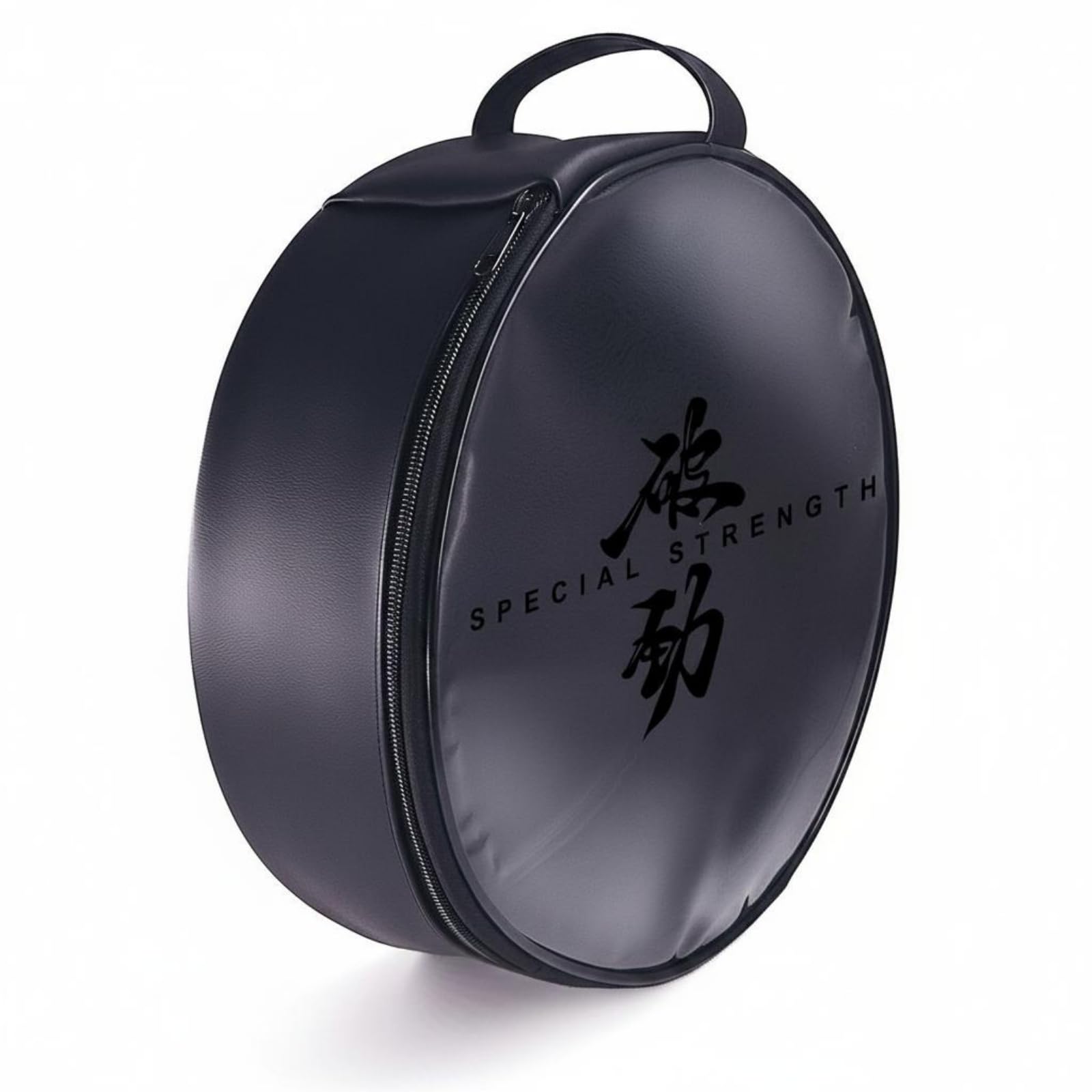 Circular Shape Round Storage Case Black Zip-Around Top Handle Semi-Rigid, Fitness Belt | Belts Strength Training Running & Yoga Sporting-image-41