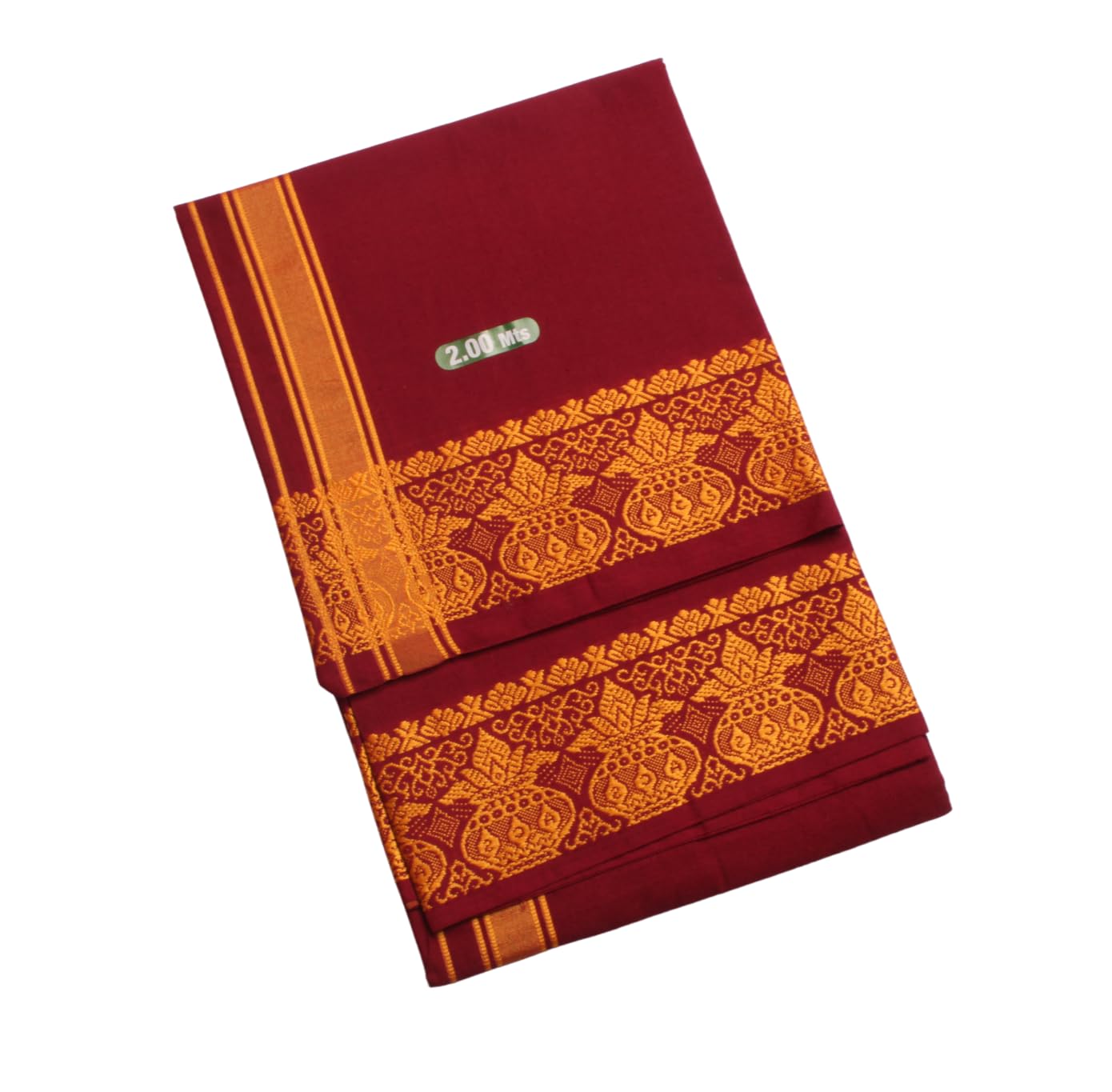 tharunsha elite 100% Cotton Men's Single Dhoti -2.00Mtrs Kalasam Border-picture-17