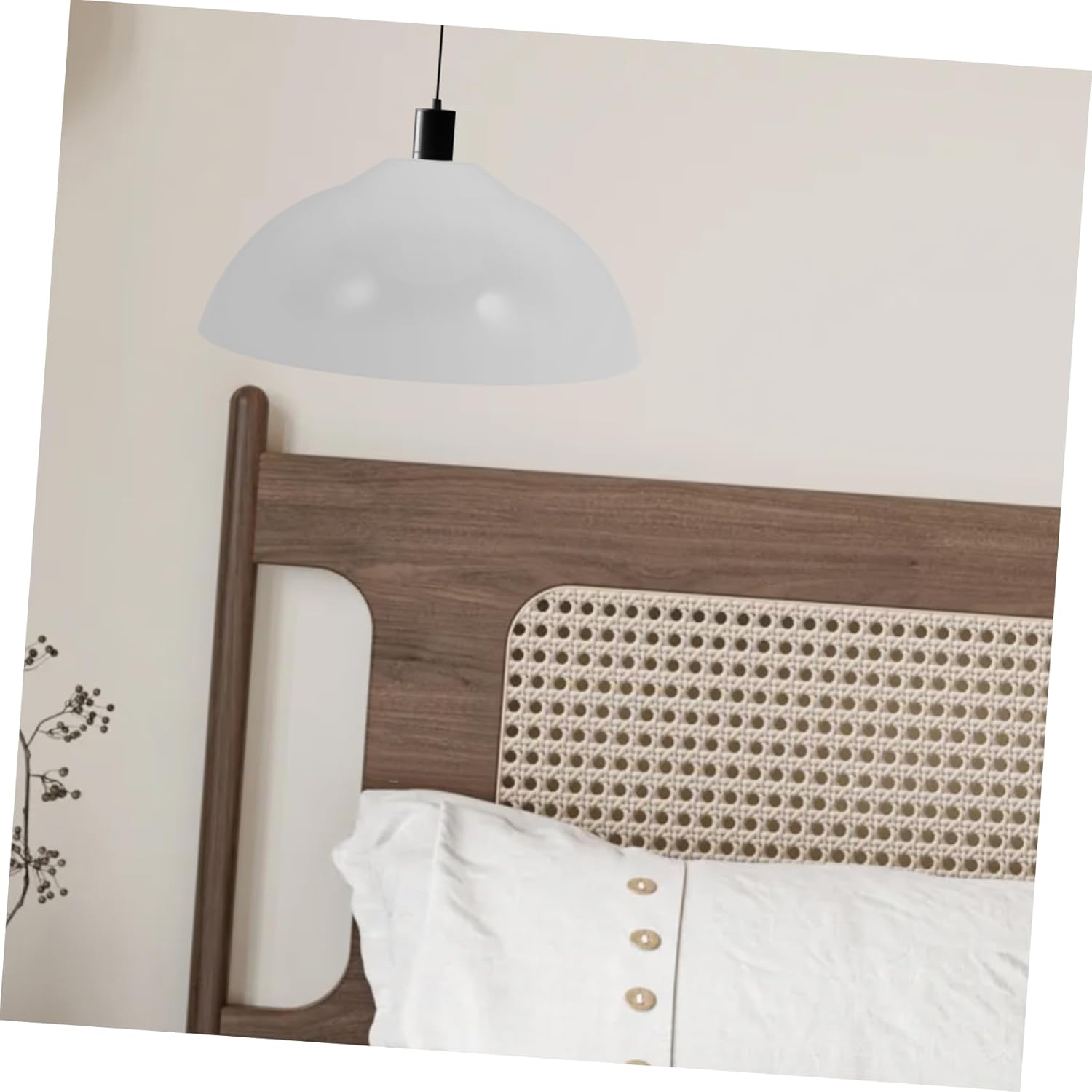 DOITOOL Hanging Acrylic Lamp Shade Replacement for Bulb Modern Minimalist Design Easy Installation Elegant White Finish for Ceiling Lights and Chandeliers