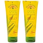Lily Of The Desert Gelly Moisturizer - 99% Organic Aloe Vera Gel for Skin, After Sun Care with Aloe, Vitamin E Oil, and Vitamin C for Sunburn Relief, 8 Fl Oz (Pack of 2)