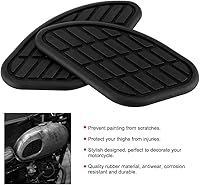 Vista 2 de Rodillera para tanque de combustible de motocicleta, par de almohadillas de goma para motocicleta, protector de almohadilla de tracción de Negro