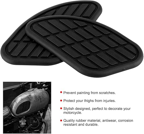 Miniatura 2 de Rodillera para tanque de combustible de motocicleta, par de almohadillas de goma para motocicleta, protector de almohadilla de tracción de
