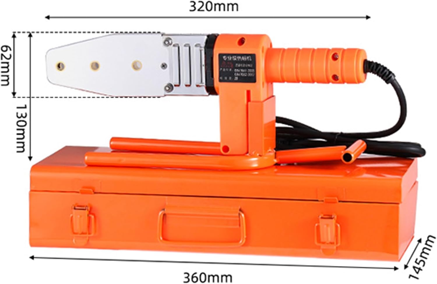 800W Fusion Welder Fusion Tool Kit PPR Pipe Welder Portable Water Pipe Welder 20-32 Plastic Welding Machine Kit