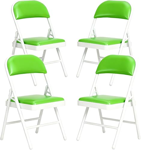 Miniatura 22 de Juego de sillas plegables acolchadas, sillas plegables ligeras, sillas plegables resistentes para comedor, cocina, patio de jardín, fiestas