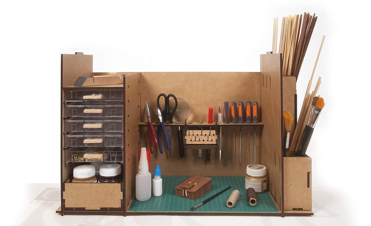 Taller mueble organizador + módulo cajonera