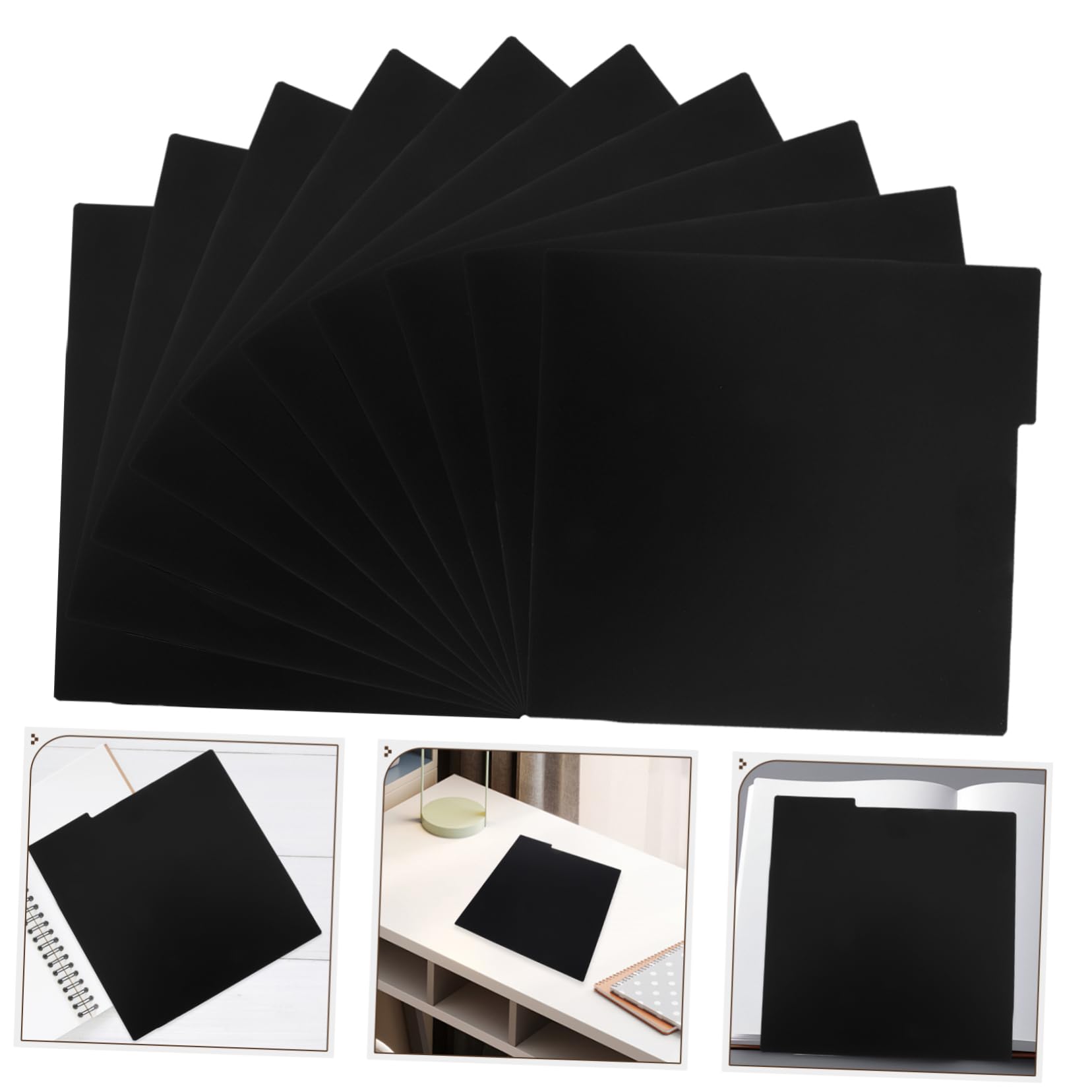 15 Separadores de Discos de Vinilo de Plástico PP Negro Reutilizables y Resistentes para Organizar Libros y DVDs en Hogares y Bibliotecas