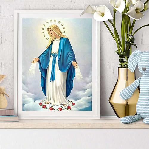 Miniatura 2 de UPABLUNSO Pintura de diamantes 5D de la Santa Virgen María, bendita madre, católica, religiosa, kit de taladro completo por números, pintura para