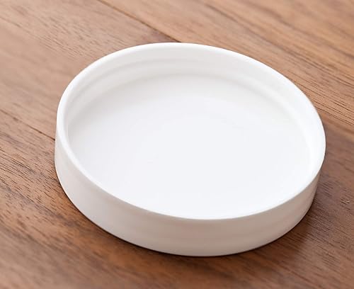 Miniatura 6 de JUVITUS Tarro recto de plástico PET transparente de 8 onzas con tapa blanca (paquete de 6)