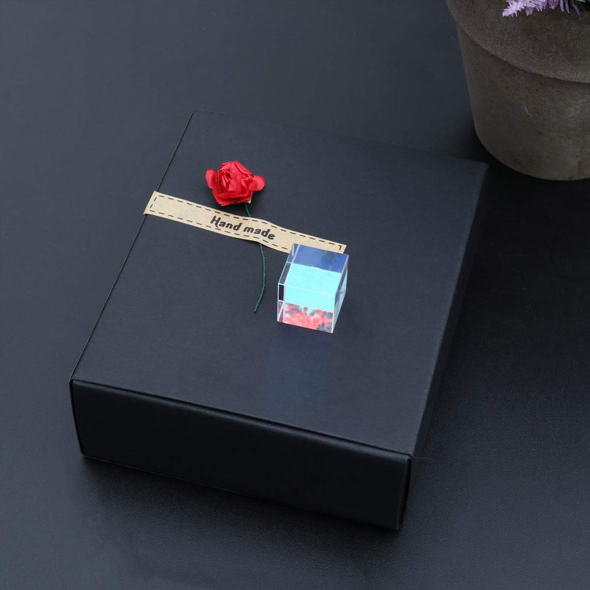 PRETYZOOM RGB Cube Dispersion Prism 3 Pack Optical Cube Glass Prism for Physics Education