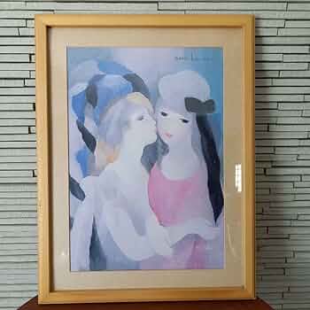 マリー・ローランサン　【Valentine】　大型lithograph マリー•ローランサン リトグラフ59/250 大型額絵 直筆サイン