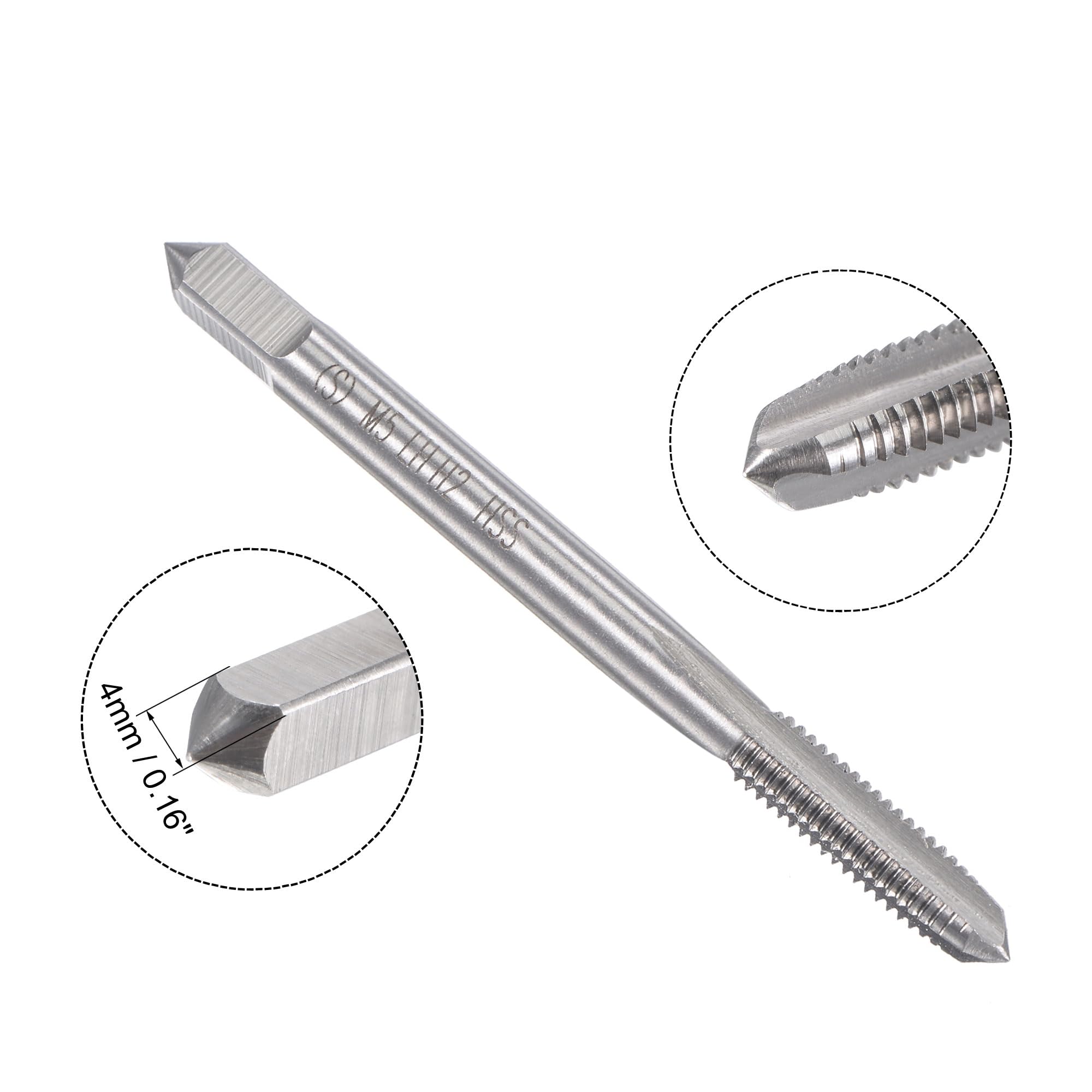 Zestaw gwintowników i narzynek metrycznych lewoskrętnych M5 x 0,8 mm, gwintownik maszynowy z okrągłą narzynką, zestaw gwintowników i narzynek do naprawy gwintów nakrętek i śrub