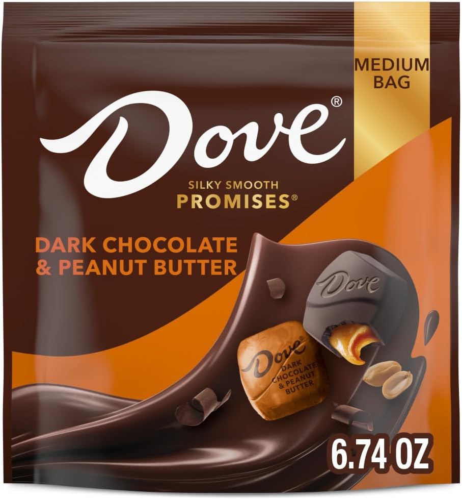 - PROMISES Individually Wrapped Dark Chocolate & Peanut Butter Candy, 6.74 Oz Bag (Pack of 8)