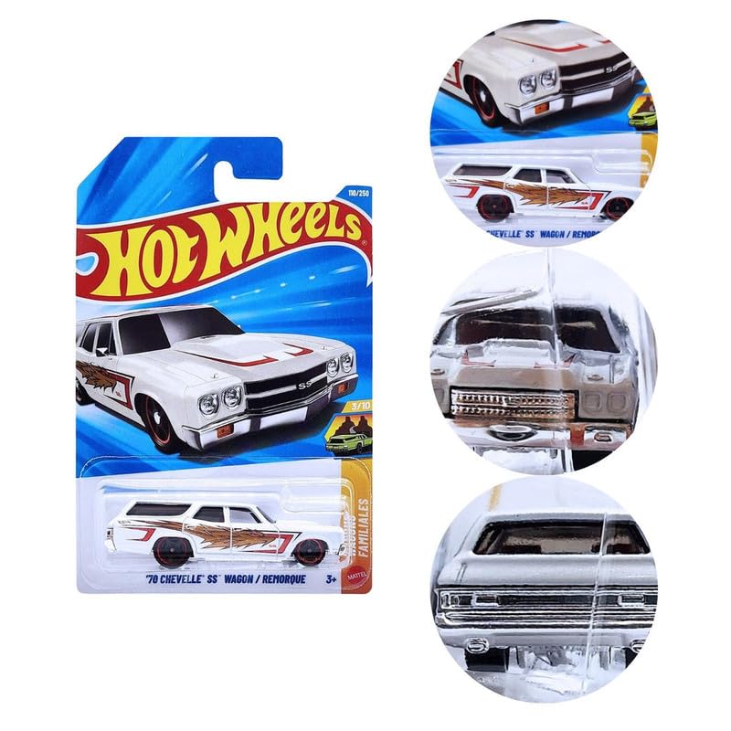 Image of Hot Wheels 70 Chevelle SS Wagon Wagons Ages 3 and Up 110 /250 (White)
