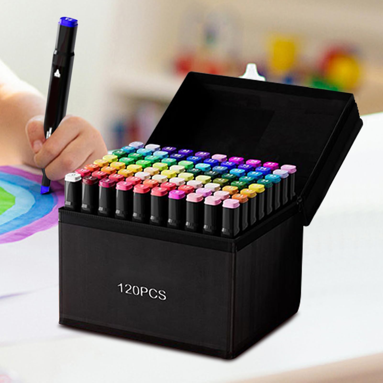 Malbuch-Marker Aquarell-Set wasserfester Feinmal-Kinder-Zeichenstift | Zeichenmarker Für Feine Malerei, Tägliches Kritzeln, Kinder, Erwachsene, Klassenzimmer, Schule, Basteln, Skizzieren