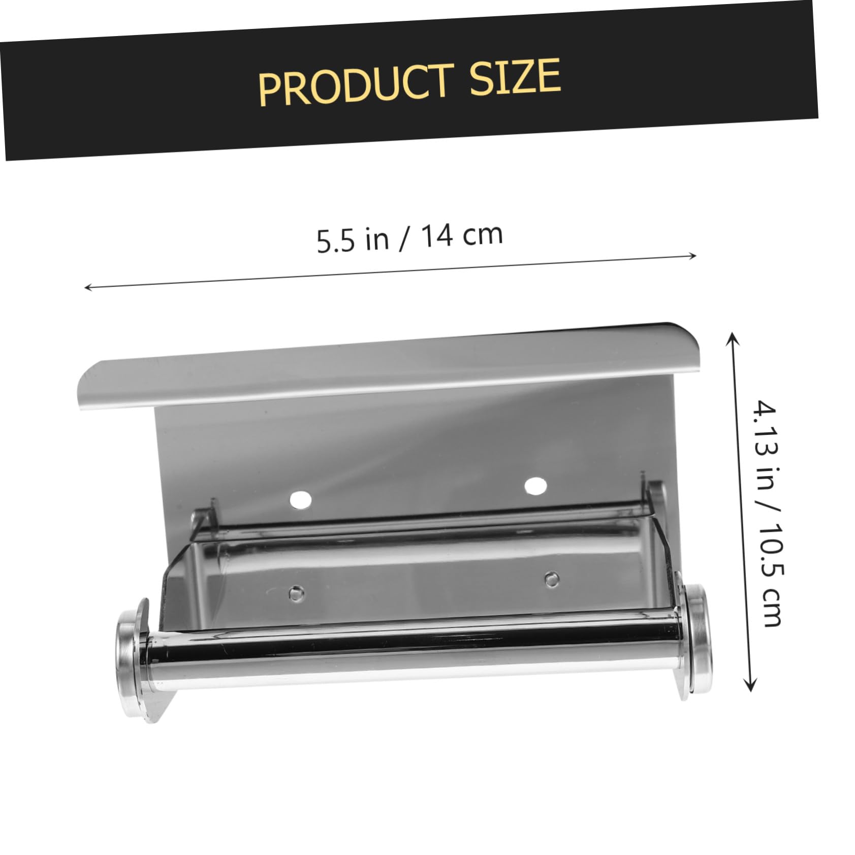 Portarotolo da Terra in Acciaio Inox 304 con Ripiano, Argento